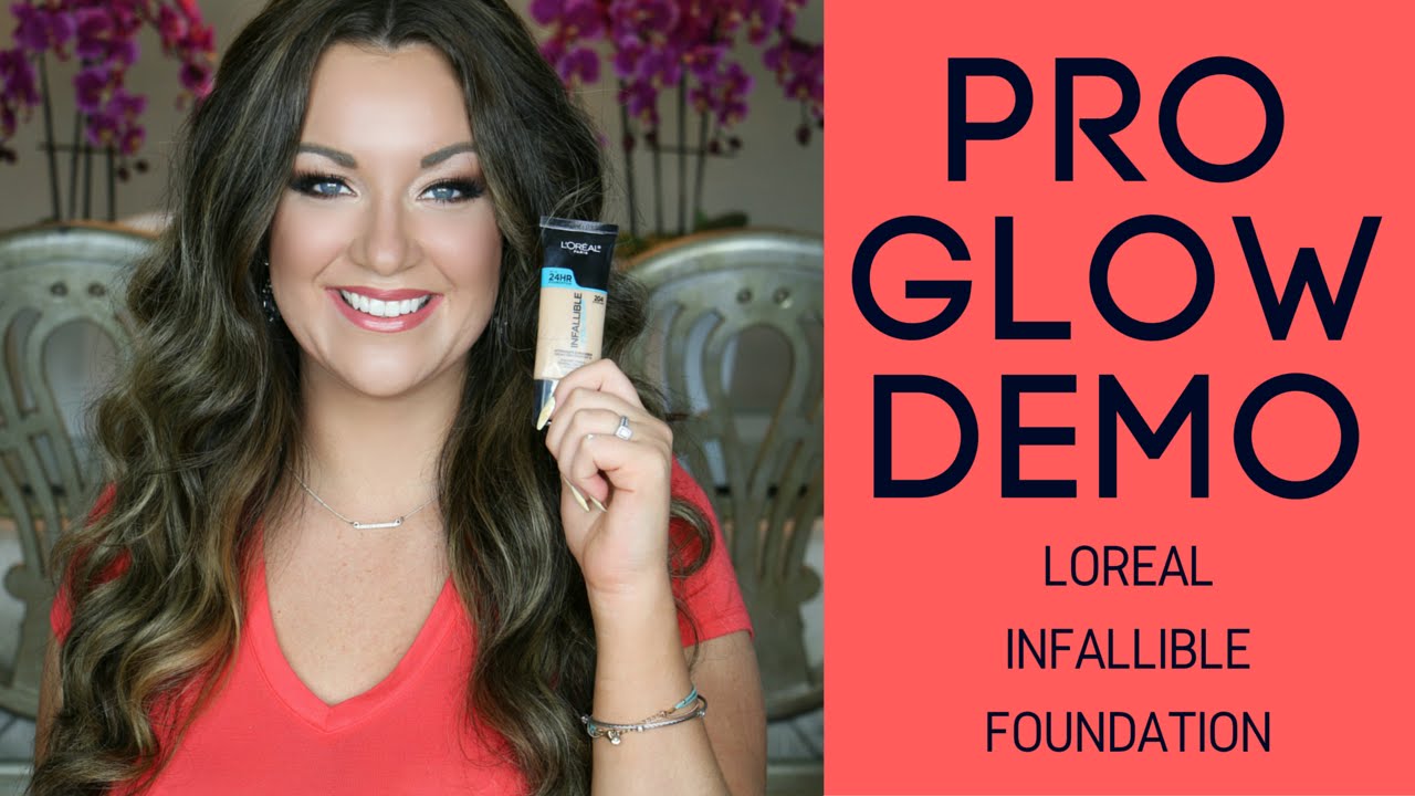L'OREAL INFALLIBLE PRO GLOW FOUNDATION Review, Demo, First Impression | LYDIA ROSE