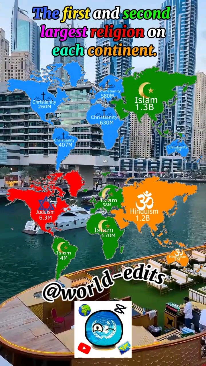 The First And Second Largest Religion On Each Continent religion The First And Second Largest Religion On Each Continent religion