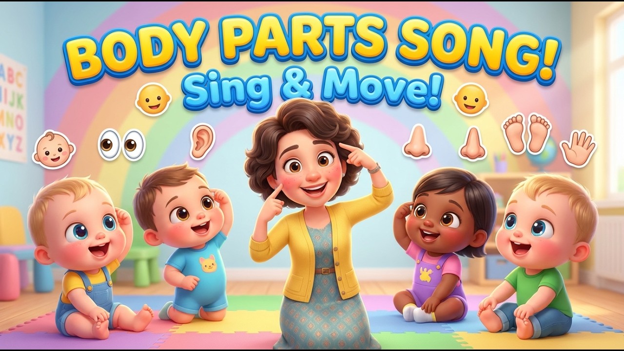Body Parts Song for Kids | Fun Actions | Toddler Learning Song
