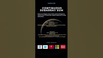 Continuous Subarray Sum #Python #Coding #algorithms #microsoft #salesforce #leetcode #tesla