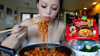 cheesy samyang noodles *mukbang*