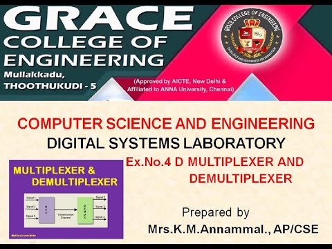 GRACE COE –CSE-CS8382-DIGITAL SYSTEMS LAB –EX.NO.4D – MULTIPLEXER