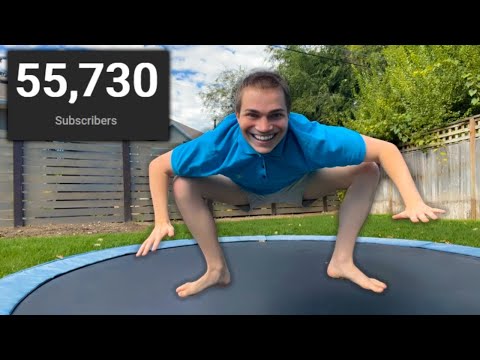 jumping on my trampoline until 56k subs - jumping on my trampoline until 56k subs