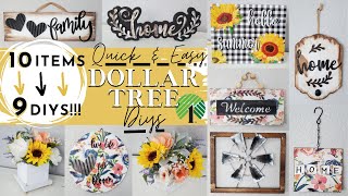 Quick & Easy Dollar Tree DIYs | Turning 10 items into 9 DIYs | How Many DIYs For $10 | Mini Hop