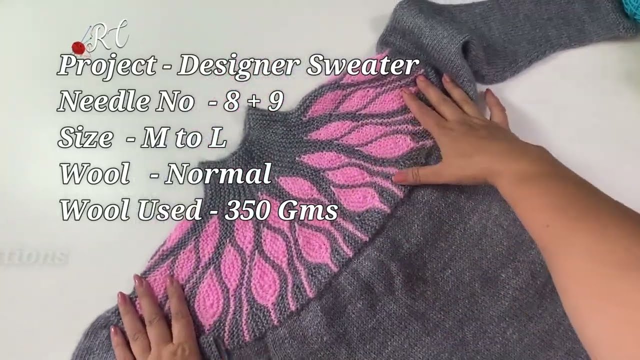Knitting Designer Sweater 11-12 yrs Full Measurement || बच्चे का स्वेटर पूरे नाप के साथ || #knitting