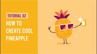 Easy for Beginners - How to Draw Cool Pineapple in Illustrator