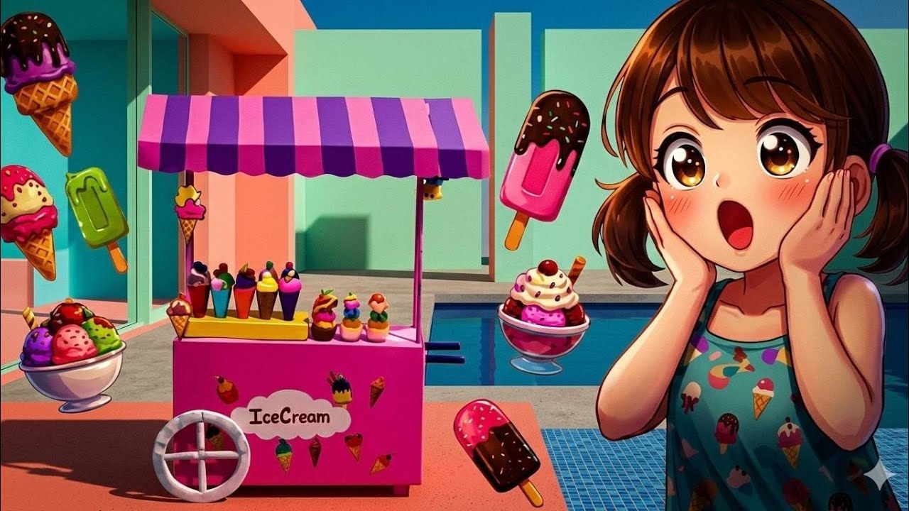 DIY Miniature Ice-cream cart 🍦🍨#miniature #video #miniworld #papercraft 
