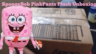 SpongeBob PinkPants/breast cancer awareness SpongeBob. Plush Unboxing