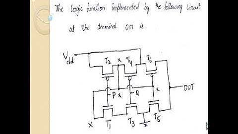 GATE 2008 ECE || CMOS logic circuit with inverter