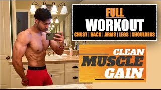 ⁣Complete Workout Plan for CLEAN MUSCLE GAIN program by Guru Mann