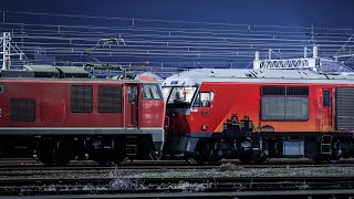 ラッピングされたDF200とEF510が重連!! 2023/2/7,8 貨物列車撮影記録