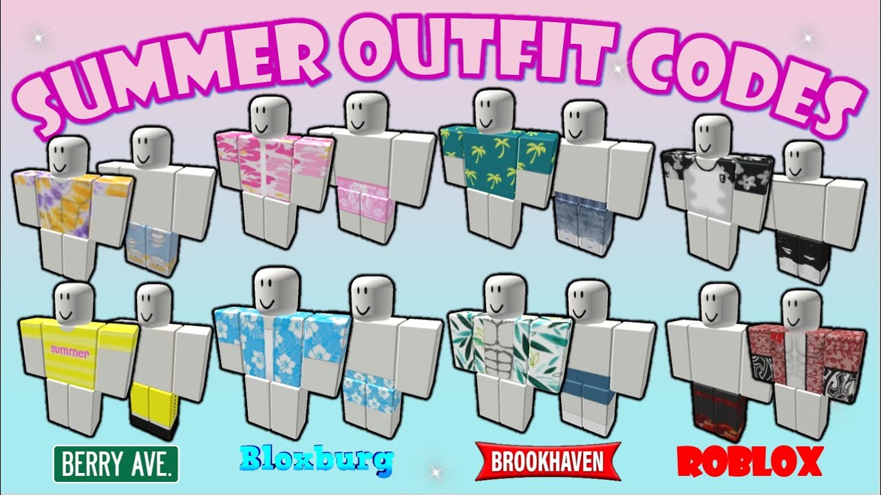 SUMMER OUTFIT CODES & LINKS FOR BOYS [] Brookhaven, Bloxburg, Berry