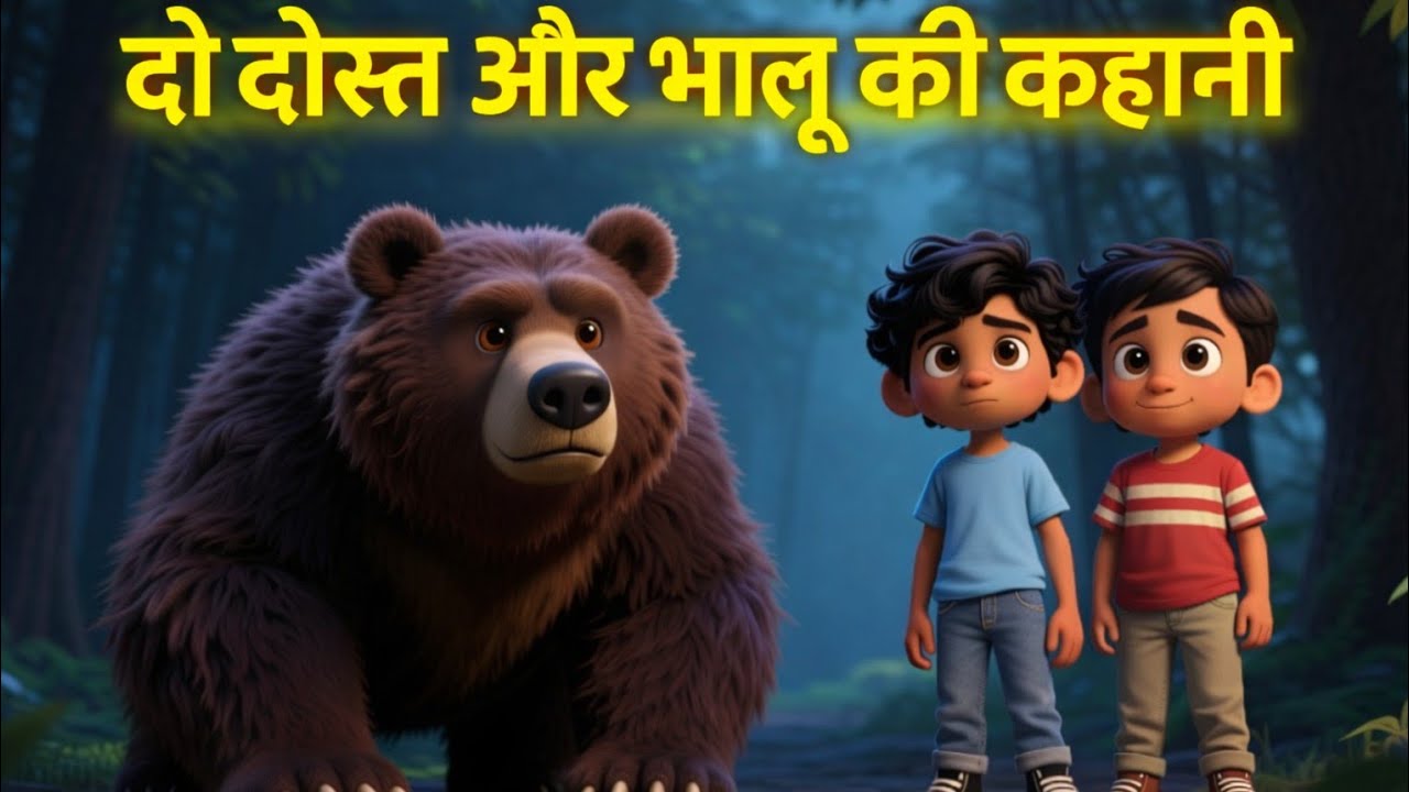 दो दोस्त 👬और भालू 🐻 की कहानी|story in hindi.
