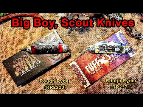 Two Big Boy, Scout Knives | Rough Ryder Tiger Stripe (RR2220) and