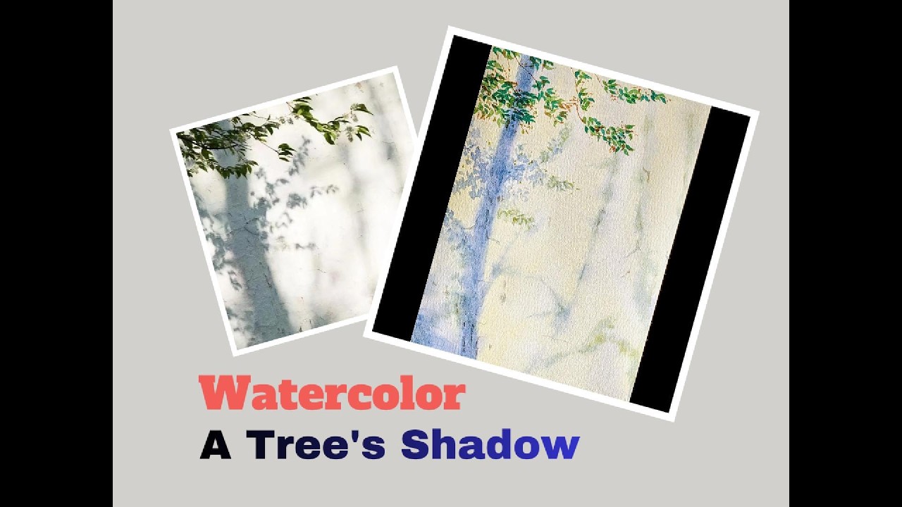 Watercolor tree shadow 🌿 Light & calm painting #watercolor #art #painting #natureart #relaxingart