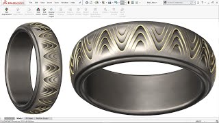 How to make "Complex Pattern on Ring" in Solidworks 2016