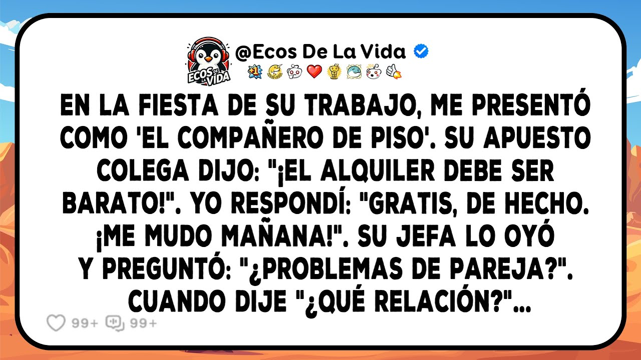 En La Fiesta De Su Trabajo Me Llamó 'El Compañero De Piso' — Mi Calmada Respuesta Redefinió Toda...