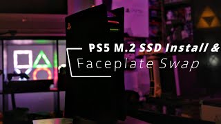 PS5 M.2 SSD Install &amp; Faceplate Swap (ASMR)