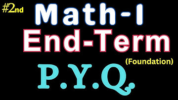 Math-1 | End-Term | #2nd PYQ (Hindi) | Solved | #pyq #pyqs #maths #iitmadras #datascience