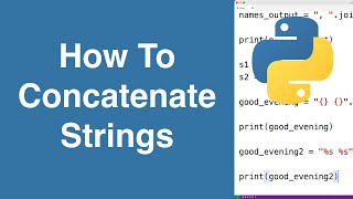 String Concatenation | Python Tutorial