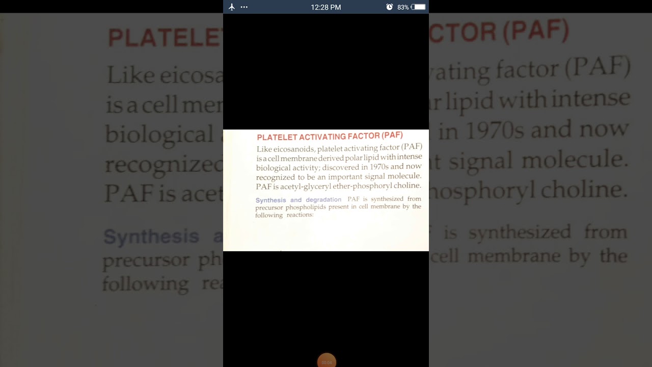 Platelet activating factor