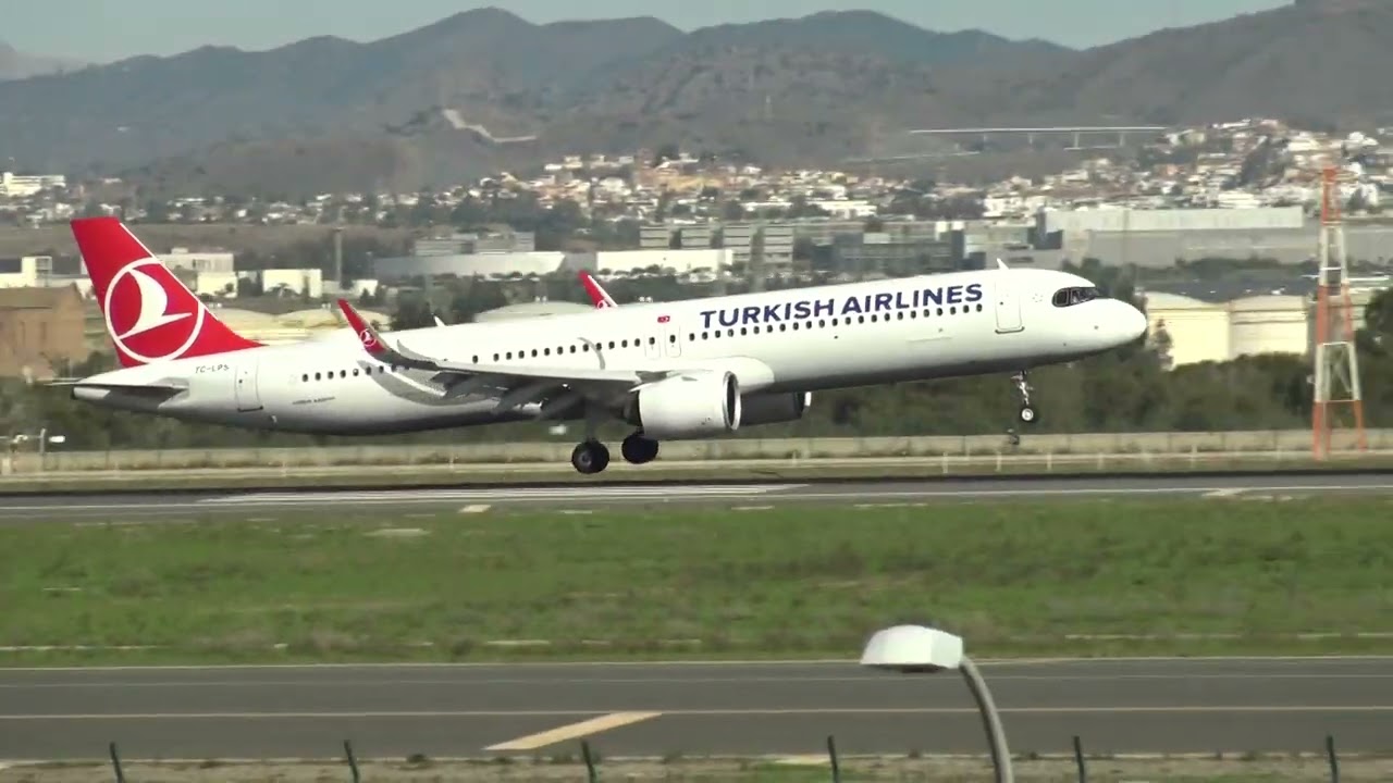 Turkish Airlines Airbus 321Neo TC-LPS Landing Malaga LEMG