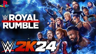 Title: WWE 2K24 🔴 LIVE 🔴 : 20-Man Royal Rumble Match -  2 vs 2 matches !