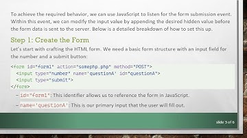 How to Combine Input and a Hidden Value in a Form