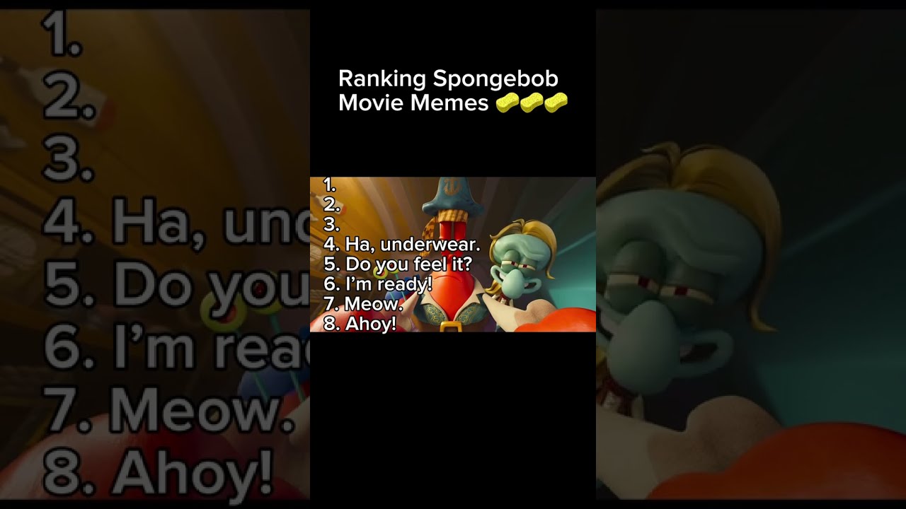 Ranking Memes Of New SpongeBob Movie Spongebobmovie Meme