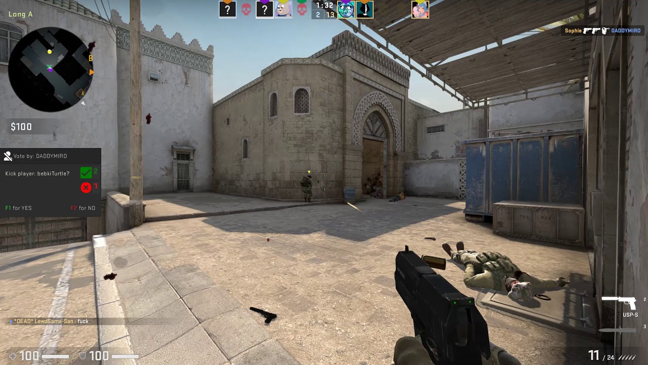 cs go spinbot dualies ace dust2 long a - YouTube