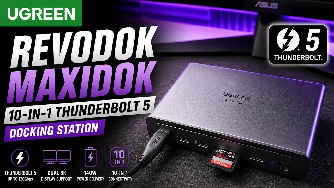 UGREEN Revodok Maxidok Thunderbolt 5 Docking Station Review: Best