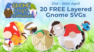 The GNOME Craft Countdown is here! 💖 Get 20 FREE Gnome SVGs