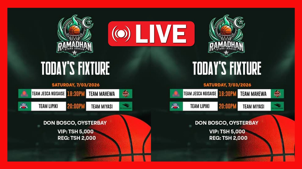 🔴#LIVE: MASHINDANO YA MPIRA WA KIKAPU RAMADAN ALL STAR LEAGUE YANAENDELEA MUDA HUU