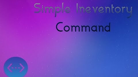 Simple Inventory Command | BDFD