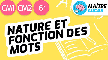 Les natures et les fonctions des mots CM1 - CM2 - 6ème - Cycle 3 - Français, Grammaire