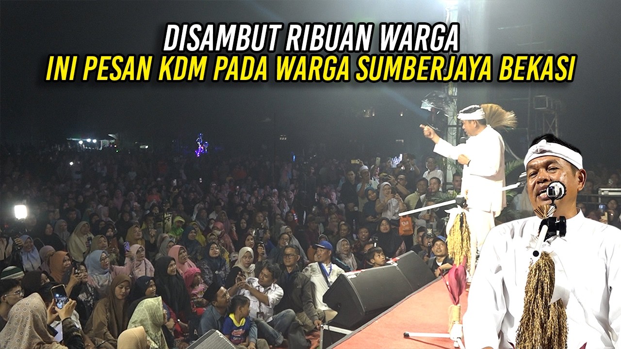 DISAMBUT RIBUAN WARGA | INI PESAN KDM PADA WARGA SUMBERJAYA BEKASI