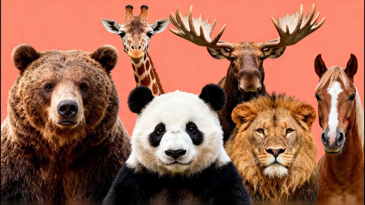 Animal Moment: Panda, Horse, Grizzly Bear, Giraffe, Lion – Hewan Animal Video
