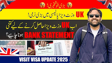 Required Bank Statement For UK Visit Visa l UK Visit Visa Complete Guidance Urdu/Hindi