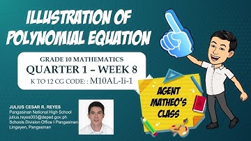 Math 10-Quarter 1 Week 8 - Illustration of Polynomial Equations