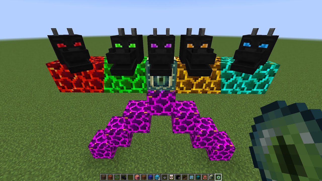 what if you create a MULTI DRAGON GOLEM in MINECRAFT - YouTube
