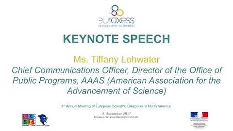 Keynote: Ms. Tiffany Lohwater, AAAS