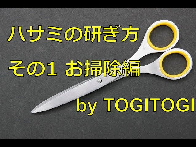 ハサミの研ぎ方 その１ お掃除編 How To Sharpen Scissors Part 1 Cleaning Youtube