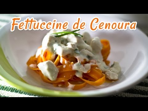 Fettuccine de Cenoura ao Creme de Frango - Receitas de Minuto #37