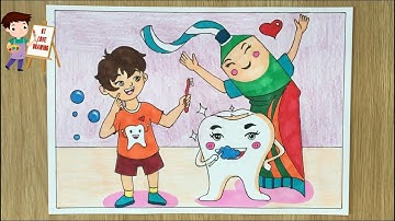 Vẽ về tương lai cùng với những nụ cười rạng rỡ | Vẽ tranh nha học đường | Vẽ tranh bảo vệ răng miệng