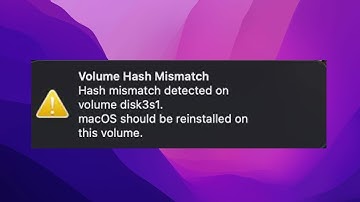 Volume Hash Mismatch macOS Fix