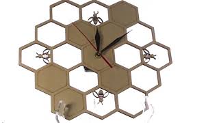 Honeycomb Wooden Clock