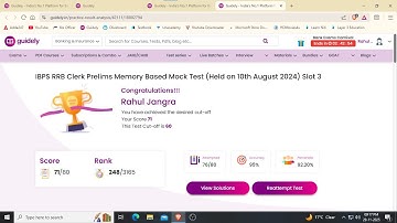 🎯 IBPS RRB Clerk Prelims Memory Based Mock Test Held on 10th August 2024 Slot 3📚✍️