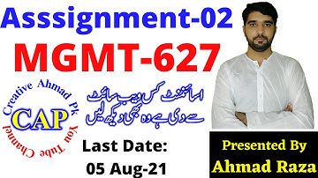 MGMT 627 assignment 02 Aug 2021. Project Management MGMT 627 Assignment Solution.