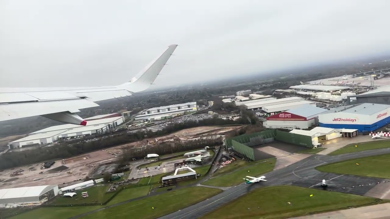 British Airways Airbus A320neo Taking off from Manchester Airport 