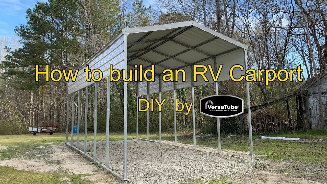 rv 101 how to build an carport youtube metal garages home depot